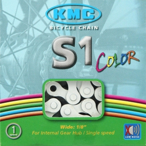 Cadena KMC BMX S1 112 Pasos Color blanco